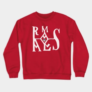 SEAL OF EMPEROR CHARLEMAGNE Monogram in Red and White Crewneck Sweatshirt